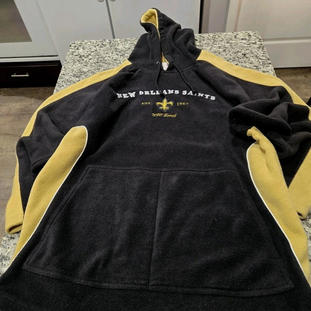 New Orleans Saints NFL Hoodie Sweatshirt Unisex Large Mardi Gras - Picture 8 of 8